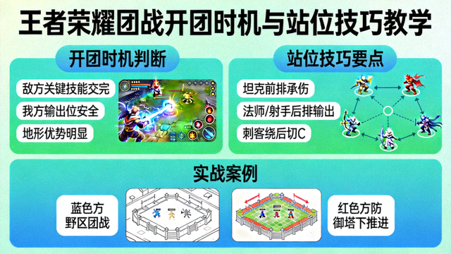 王者荣耀团战开团时机与站位技巧教学画面