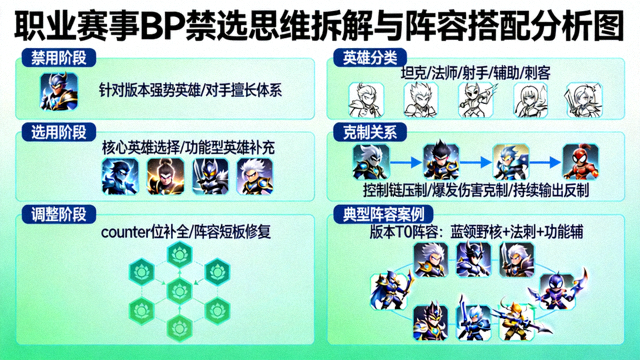 职业赛事 BP 禁选思维拆解与阵容搭配分析图